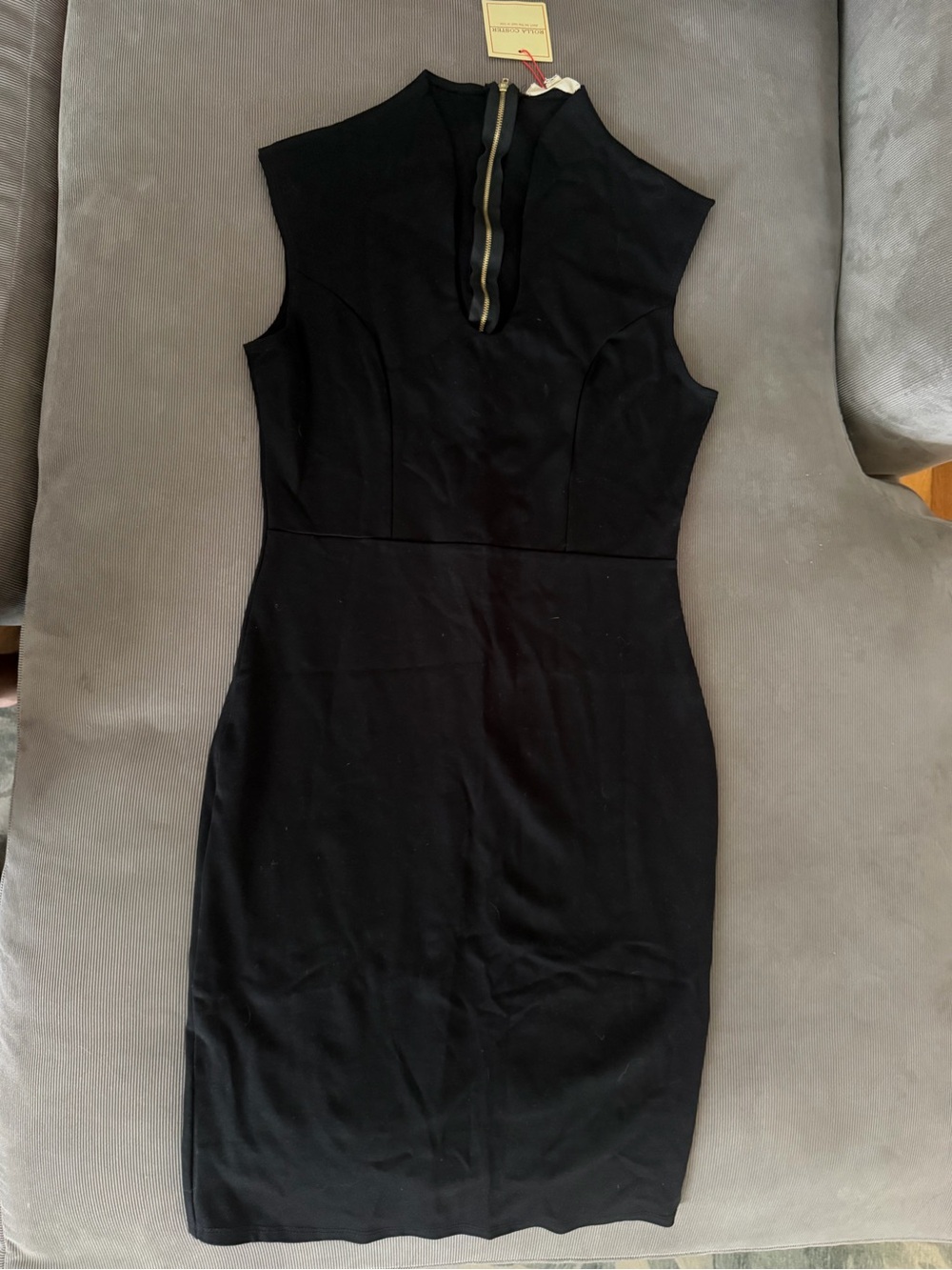 Rolla Coster Black Sleeveless Midi Sheath Dress